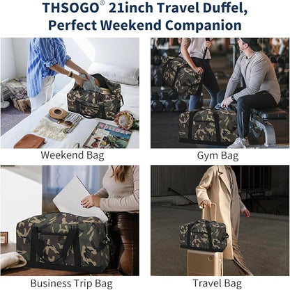21 inch Gym Bag for Men - 40L Travel Duffel Bag Sport Duffle Bags for Weekend Overnight with Bottom