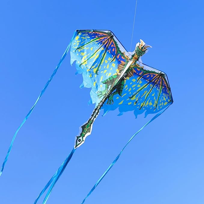 Mint's Colorful Life Dragon Kite for Kids & Adults, Easy to Fly Best Beach Kites for Beginners