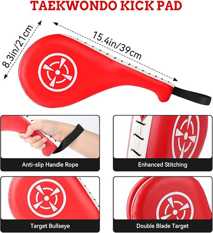Punching Mitts Kick Pack Set, Boxing Pads Curved Focus Punching Mitts Kickboxing Striking Target