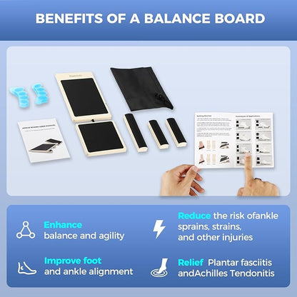 Ankle Board, Foot Strengthener, Axis Board, Single Leg Balance Board, Blackboard Foot Trainer,for