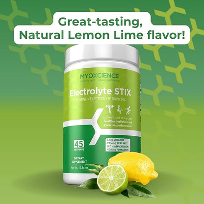 MYOXCIENCE Electrolyte STIX | Creatine Electrolyte Powder | Recovery from Exercise & Muscle
