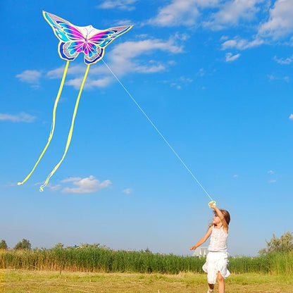 Xida Butterfly Kite for Kids & Adults, Easy to Fly, Ages 4-8, Large Kite with 300ft Handle, Perfect