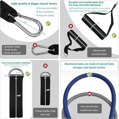Aihoye Resistance Bands for Working Out, Exercise Bands with Handles, Stretch Bands for Exercise