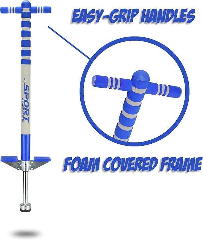 New Bounce Pogo Stick for Kids - Pogo Sticks, 40 to 80 Lbs - Sport Edition, Quality, Easy Grip