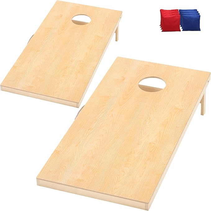 Cornhole Set 4'x2' Cornhole Board Sets with Bags Regulation Size, Corn Hole Games for Adults