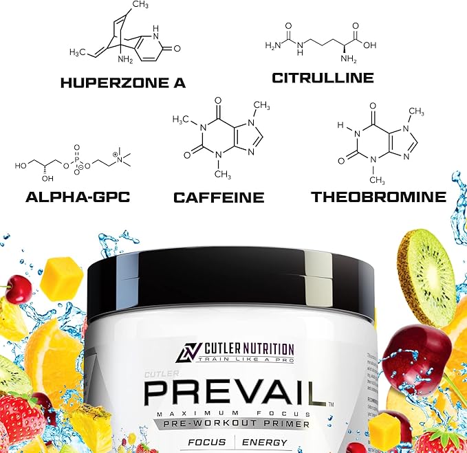 Prevail Pre Workout Powder with Nootropics Pre-Workout Drink for Men and Women Lazer Focus and