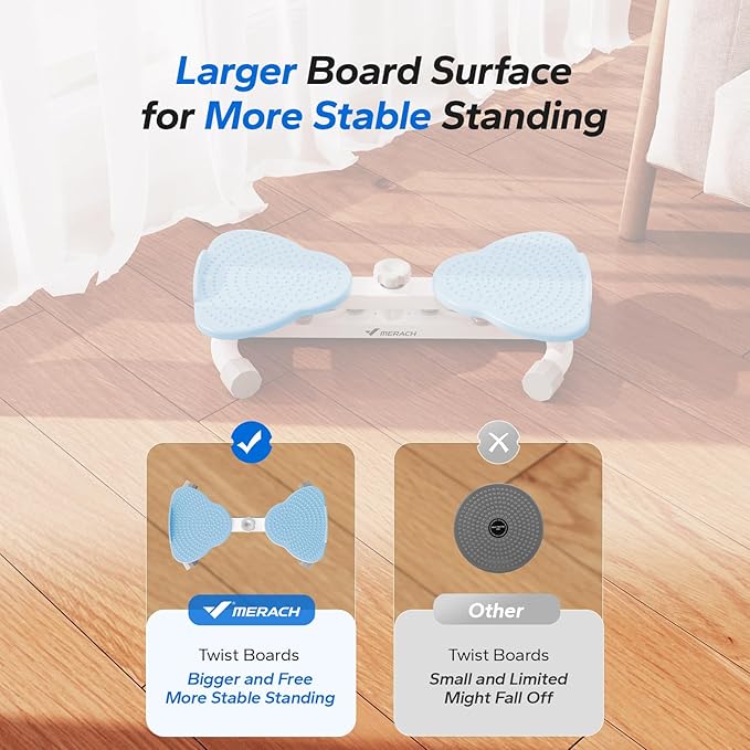 MERACH Waist Twister Machine, Ab Twist Board with 300 lbs Weight Capacity, Abs Workout for Slim