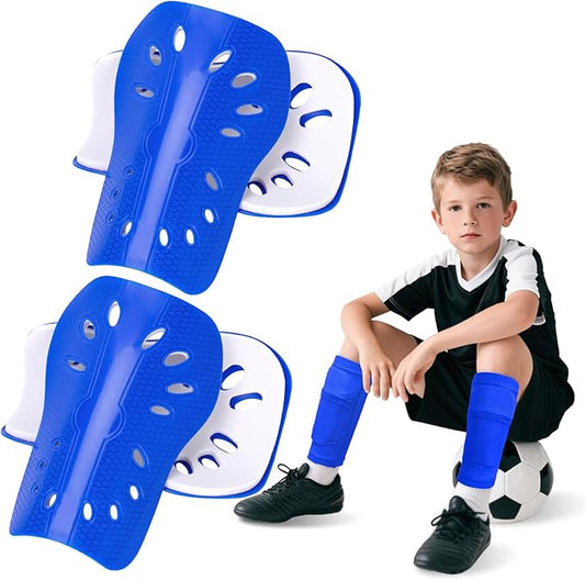 2 Pairs Shin Guards Soccer for Kids,Shin Pads Extra Lightweight Breathable Slide in Shin Guard for