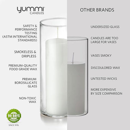 yummi Set of 12 Slim Pillars and Cylinder Vases - White