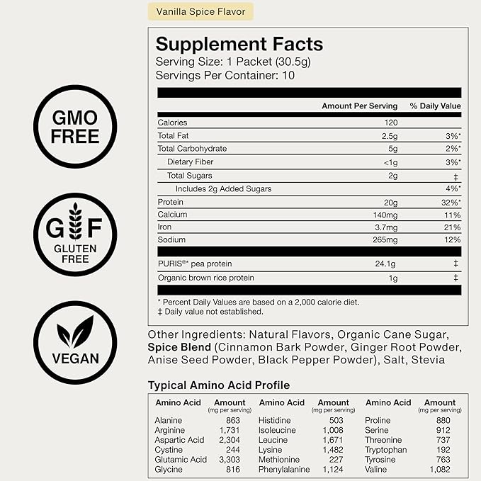 Momentous Vegan Protein Powder - 20 g Plant-Based Protein - NSF Certified for Sport - Gluten-Free