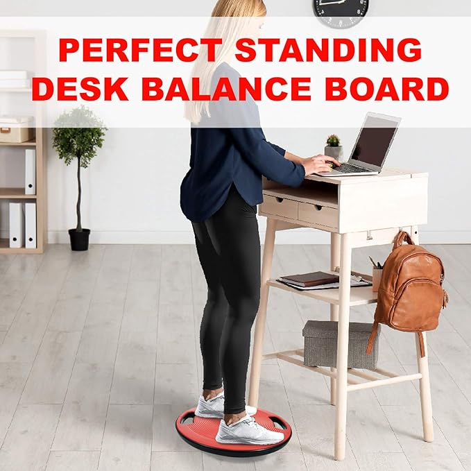 Yes4All Upgraded Wobble Balance Board, 16.34" TPE Non-slip, Stability Board for Home Gym, Standing
