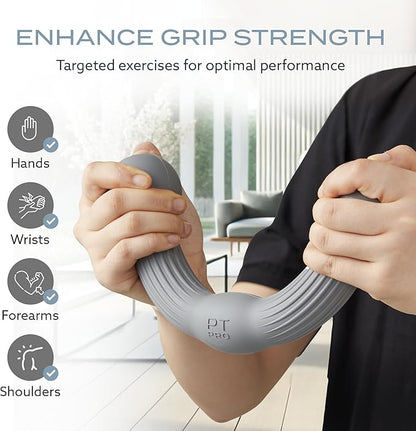 PT Pro Tennis Elbow Trainer For Physical Therapy, Textured Grip, Elbow Pain Relief, Resistance Bar