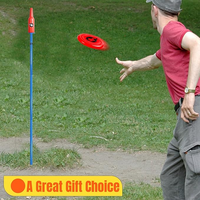 Juegoal Outdoor Flying Disc Game Set, Yard Games Bottle Drop Frisbee Set, Outside Fun Disc Toss