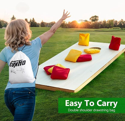 EunHo Cornhole Bags Set of 8 Regulation Size & Weight Corn Hole Bean Bags Official Professional All
