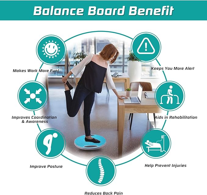 NALANDA Wobble Balance Board, Core Trainer for Balance Training and Exercising, Healthy Material