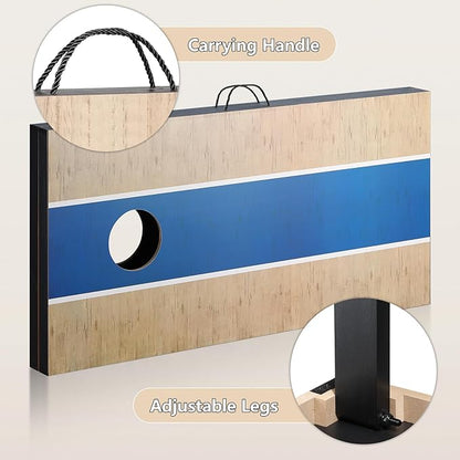Cornhole Sets 4 x 2 ft / 3 x 2 ft with 8 Bean Bags Regulation Size, Corn Hole Games for Adults