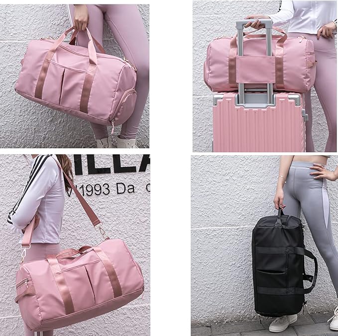 ZUEVI Sports Gym Duffel Bag for Men or Women Waterproof Weekender Travel Bag with Shoes Compartment