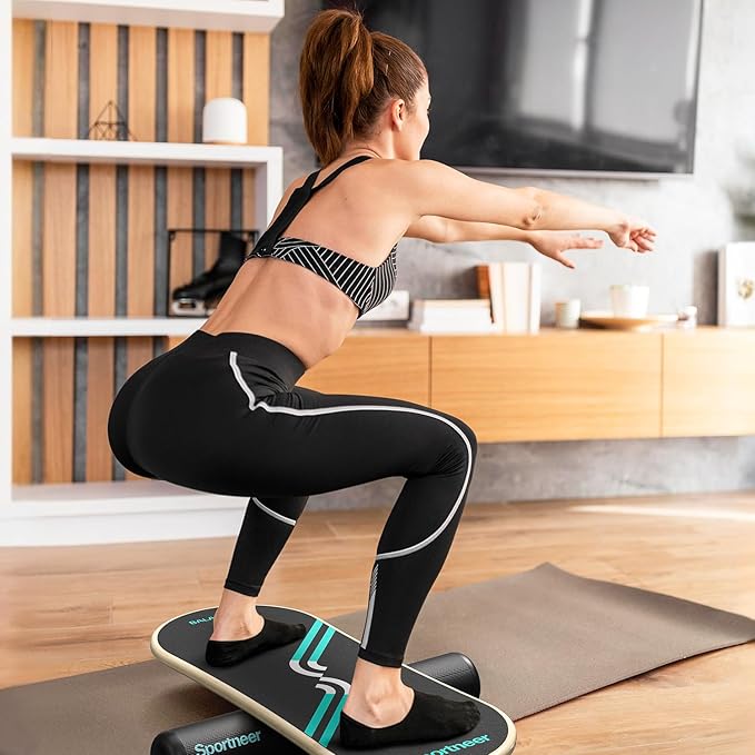 Sportneer Balance Board 7 Modes Wobble Board with Adjustable Stoppers Exercise Balancing Stability