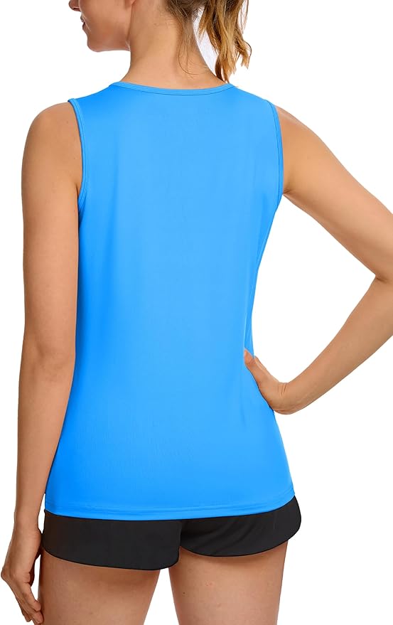 TACVASEN Women's UPF 80+ Workout Tank Top Sleeveless Quick Dry Sun Protection Hiking Athletic Gym
