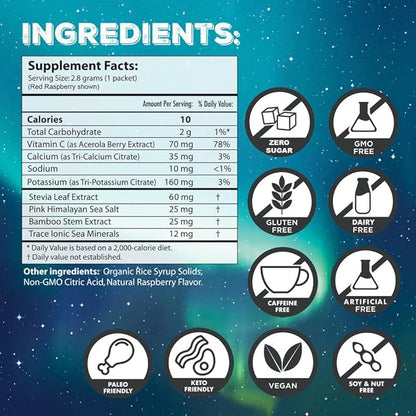 Superieur Electrolyte Powder Packets - Vegan Electrolyte Hydration Powder w/Sea Minerals - Keto