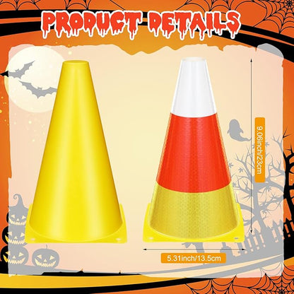 Candy Corn Ring Toss Game Plastic Cones 9 Inch Training Traffic Cones Sport Training Agility Field