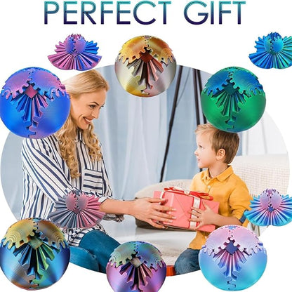 Gear Ball 3D Printed Spin Cube Fidget Toy, Sphere Stress Toy, GearSphere Desk Toy for Anxiety