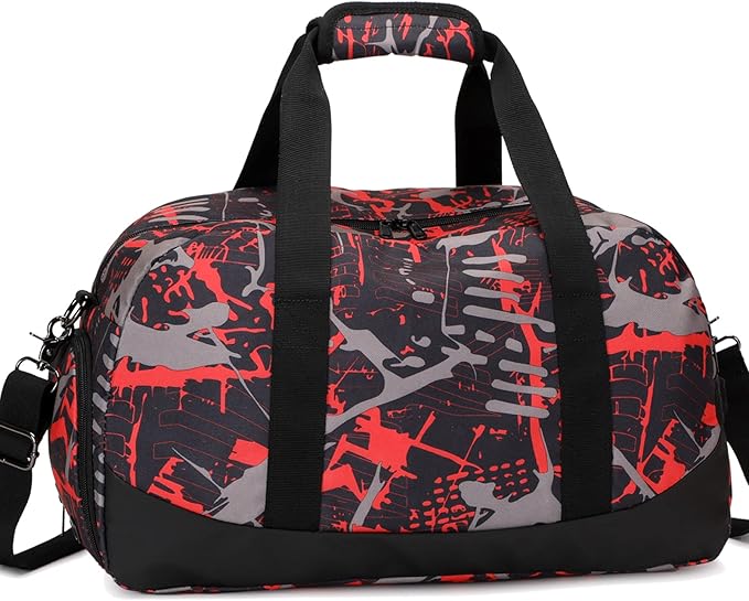 Octsky Sports Duffel Bag Gym Bag with Shoe Compartment Small Travel Overnight Bag Weekender