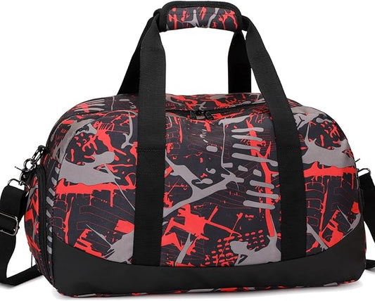 Octsky Sports Duffel Bag Gym Bag with Shoe Compartment Small Travel Overnight Bag Weekender