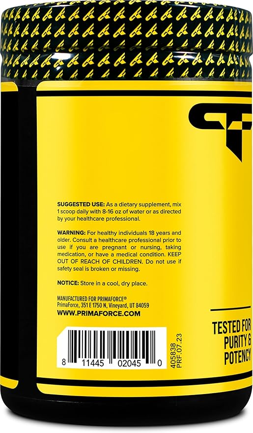 Primaforce BCAA Powder (Watermelon) - 7000MG 2:1:1 BCAAs, 30 Servings, Post-Workout Recovery Drink