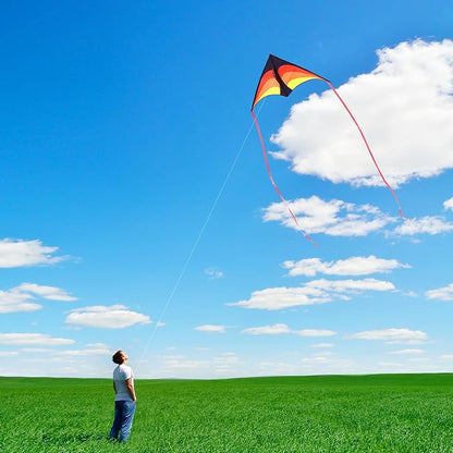 Large Delta Kite for Kids & Adults - Easy to Fly Outdoor Kites for Kids Ages 8-10, Perfect for