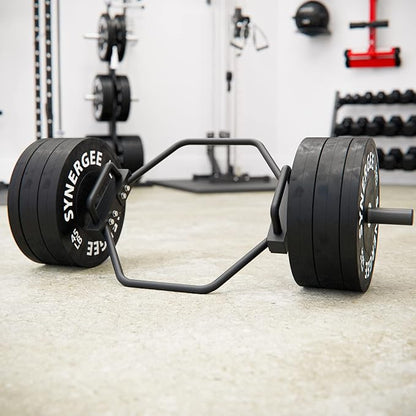 Synergee 20kg and 25kg Chrome or Black Olympic Hex Barbell Trap Bar with Rotating, Flat or Raised