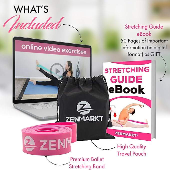 Zenmarkt Ballet Stretch Bands for Flexibility and Strength - Stretch Bands Ideal to Have as Dance