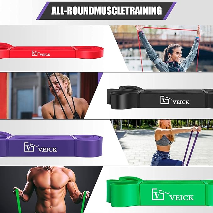 VEICK Resistance Bands for Working Out, Exercise Bands, Workout Bands, Pull Up Assistance Bands