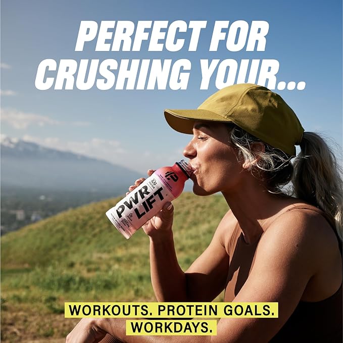 Whey Protein Water Sports Drink by PWR LIFT | Berry Strawberry | Keto, Vitamin B, Electrolytes