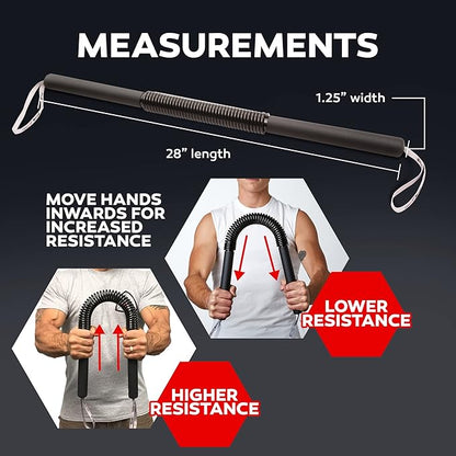 Python Power Twister Bar - Upper Body Exercise for Chest, Shoulder, Forearm, Bicep and Arm