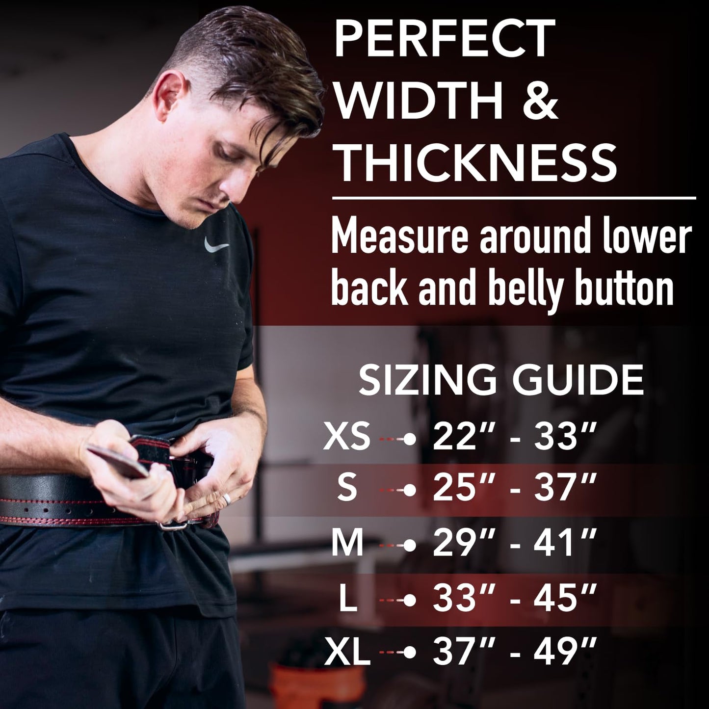 Dark Iron Fitness Genuine Leather Weightlifting Belt, 4 Inch Wide for Men Women with Double Prong
