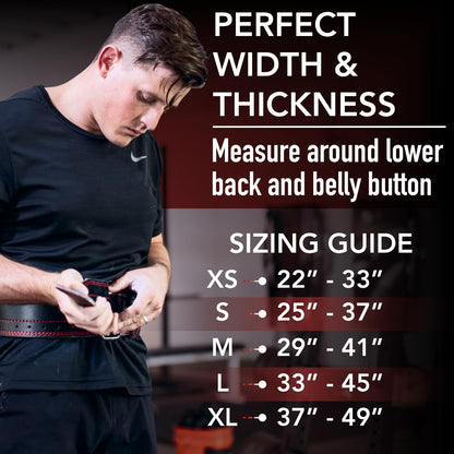 Dark Iron Fitness Genuine Leather Weightlifting Belt, 4 Inch Wide for Men Women with Double Prong