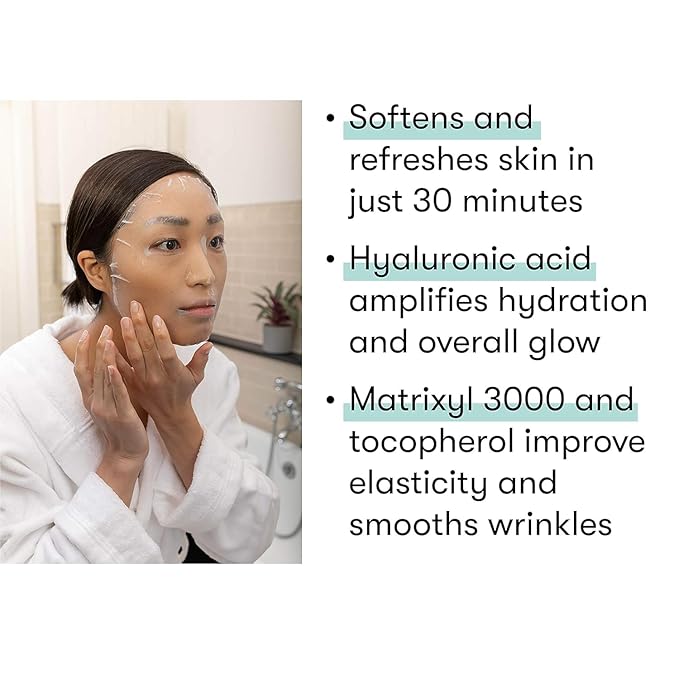 Dermaroller, Silk Face Masks Intensive Hyaluronic Acid Moisturizer with Matriyxl 3000 Tocopherol