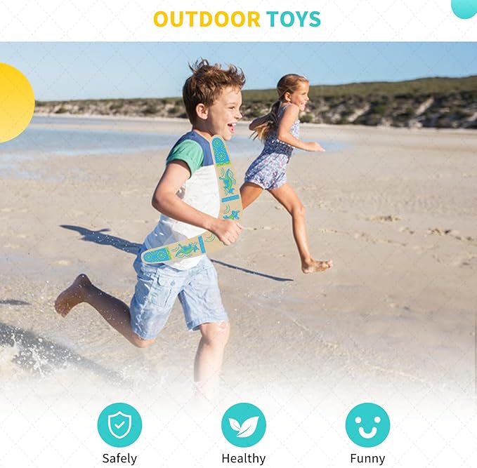 Boomerang for Kids, Australia Style Handmade Wooden Authentic Boomerang, V-Shaped Returning