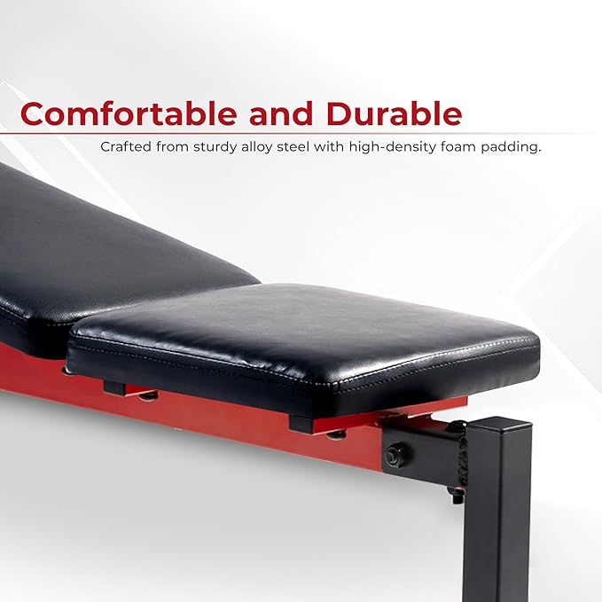 Sunny Health & Fitness Compact Premium Incline Bench Press Bar Rack Set & Optional Leg Extension