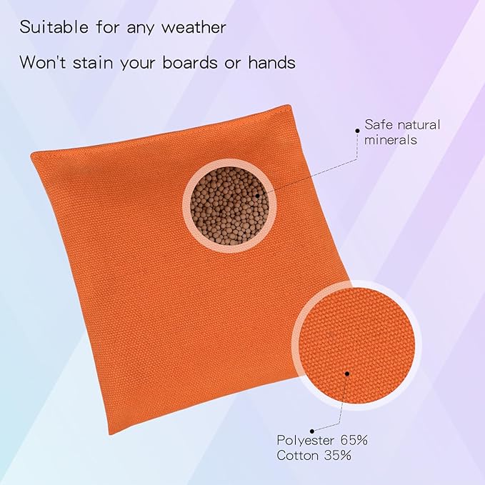 Set of 8 Regulation Cornhole Bags Double Sided, Weather Resistant Bean Bags for Cornhole Toss Game