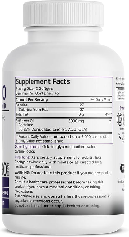 Bronson CLA 3000 Extra High Potency Supports Healthy Weight Management Lean Muscle Mass