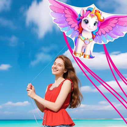 Butterfly Kites for Kids & Adults, Easy to Fly Design with Long Tail for Stability, for Kids Ages