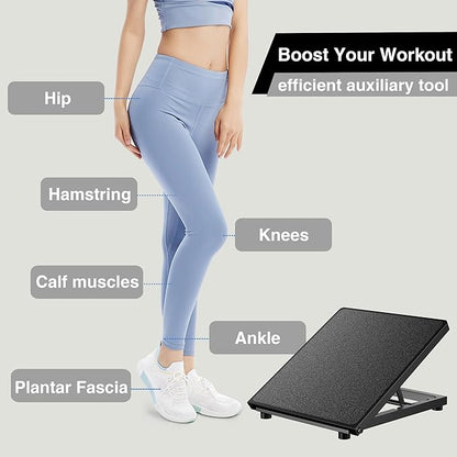 Professional Steel Slant Board Calf Stretcher Adjustable Balance Board with Non-Slip Surface for