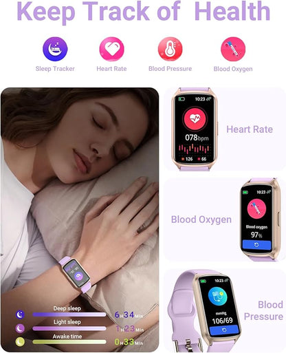Health Fitness Tracker with 24/7 Heart Rate, Blood Oxygen, Blood Pressure, Sleep Tracker, 5ATM