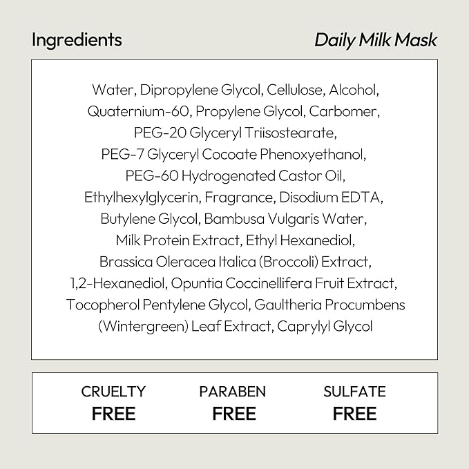 LAPCOS Milk Sheet Mask, Moisturizing Daily Face Mask to Replenish and Restore Dry Skin, Korean