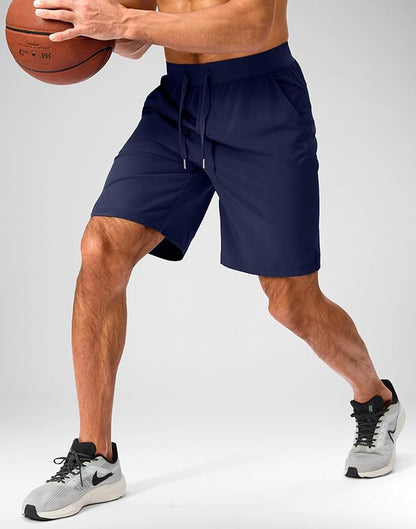Men's Running Shorts with Zipper Pockets 9 Inch/ 7 Inch / 5 Inch Lightweight Quick Dry Gym Workout