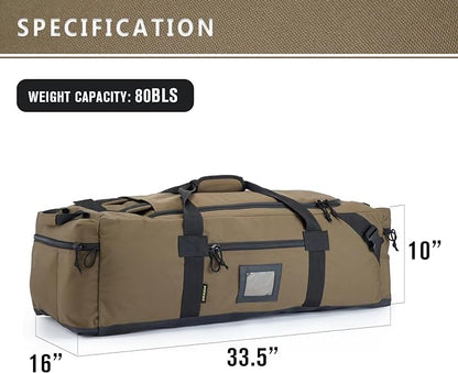 86l Large Duffel Bag For Travel, Gym & Sports - Water Repellent Polyester, Hidden Straps, Shoe