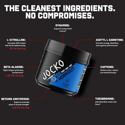 Jocko Fuel Ultimate Pre Workout Powder - Pre-Workout Energy Powder Drink for Men & Women - High