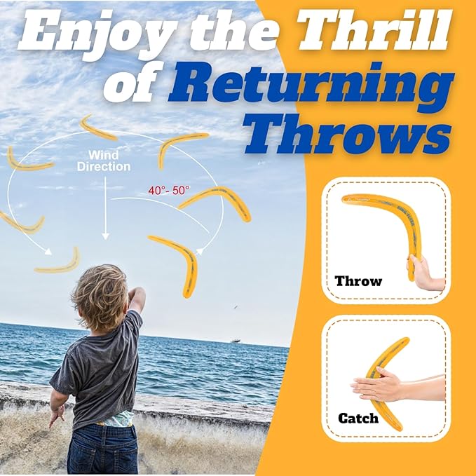 6 PCS Flying Ring Combo Pack Sports Plastic Pro Discs, Rings and Boomerangs - Lightweight Sports